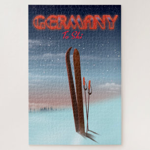 Puzzle Affiche de voyage Allemagne Ice Ski