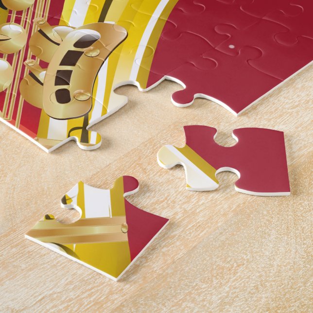 Puzzle Affiche de voyage au saxophone de Chicago (Côté)