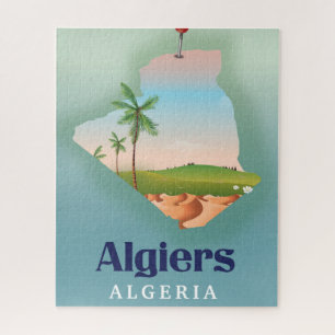 Puzzle Affiche de voyage carte algérienne Alger