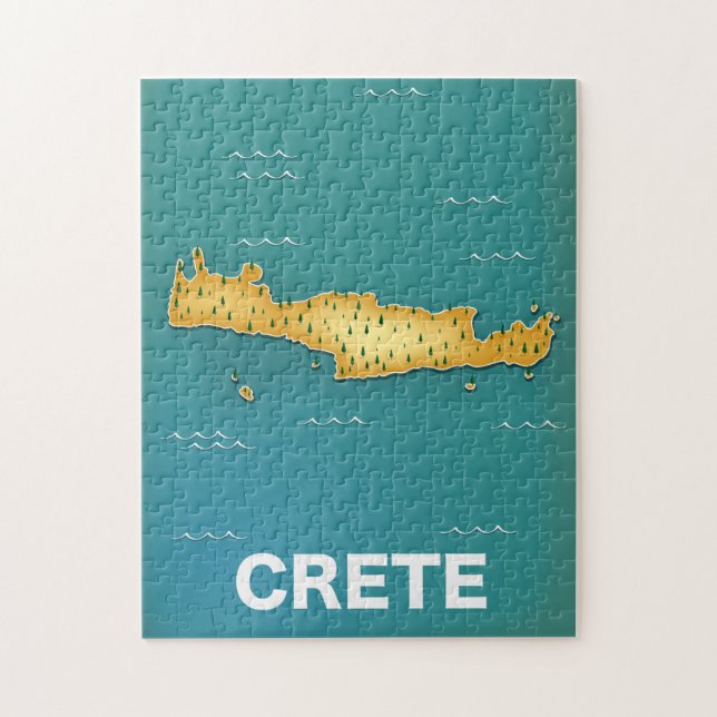Puzzle Affiche de voyage carte de la Crète (Vertical)