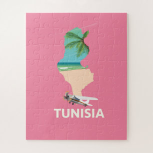 Puzzle Affiche de voyage carte de Tunisie