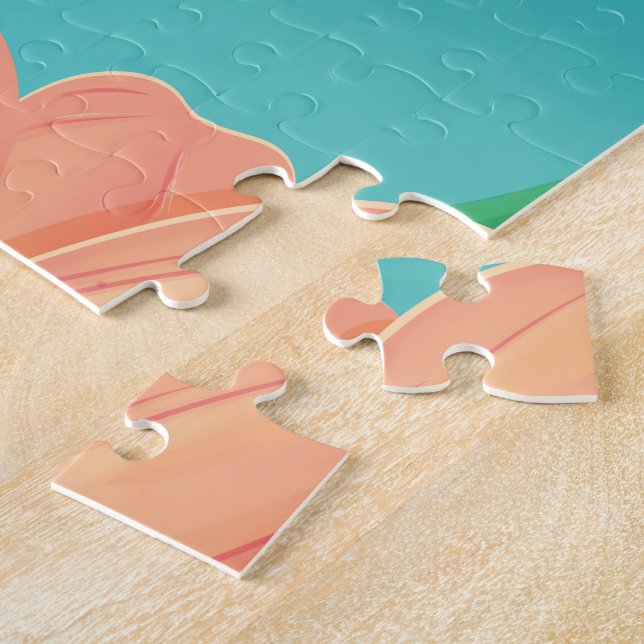 Puzzle Affiche de voyage classique pour aller à la Barbad (Côté)