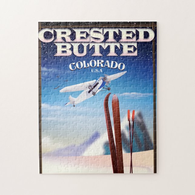 Puzzle Affiche de voyage Crested Butte Colorado (Vertical)