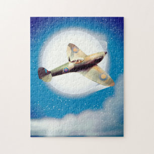 Puzzle affiche de voyage d'avion Spitfire