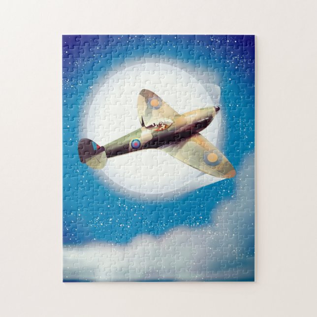 Puzzle affiche de voyage d'avion Spitfire (Vertical)