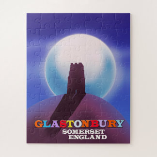 Puzzle Affiche de voyage de Glastonbury Tor Somerset