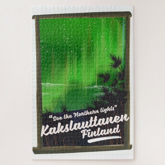 Puzzle Affiche de voyage de Kakslauttanen finlande (Vertical)