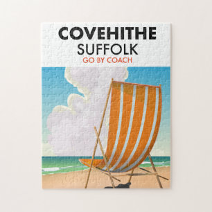 Puzzle Affiche de voyage de la plage de Covehithe Suffolk