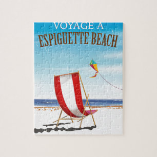 Puzzle Affiche de voyage de la plage d'Espiguette France
