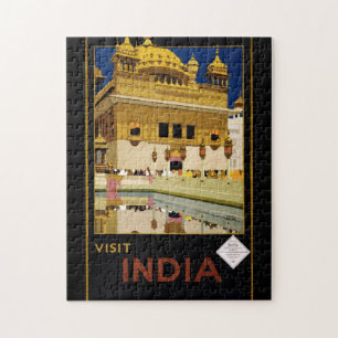 Puzzle Affiche de voyage de l'Inde de visite