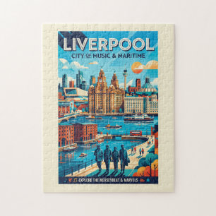 Puzzle Affiche de voyage de Liverpool