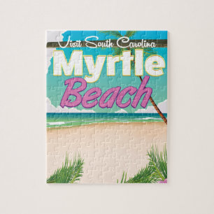 Puzzle Affiche de voyage de Myrtle Beach en Caroline du S