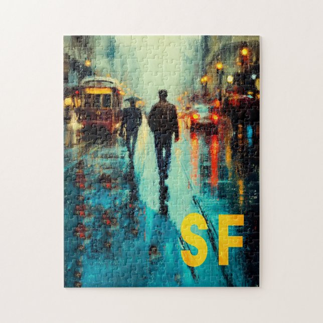 Puzzle Affiche de voyage de San Francisco (Vertical)