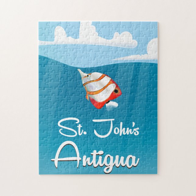 Puzzle Affiche de voyage de St. John's, Antigua-et-Barbud (Vertical)