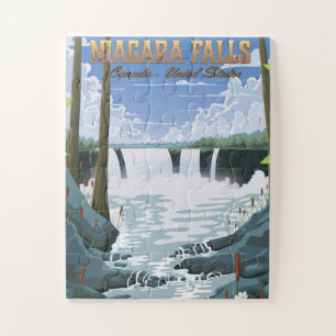 Puzzle Affiche de voyage des chutes du Niagara