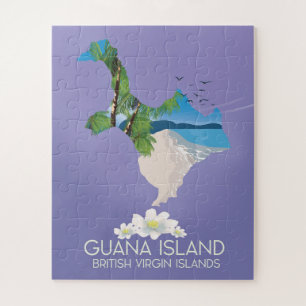 Puzzle Affiche de voyage des îles Vierges britanniques de