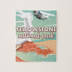 Puzzle Affiche de voyage dessin animé du parc national de