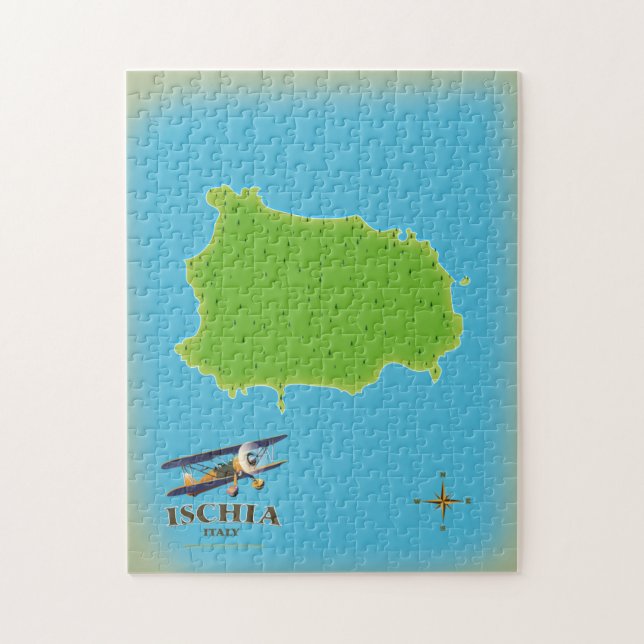 Puzzle Affiche de voyage d'Ischia Italie (Vertical)