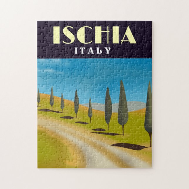 Puzzle Affiche de voyage d'Ischia Italie (Vertical)
