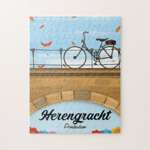 Puzzle Affiche de voyage du canal Herengracht Amsterdam