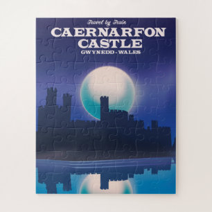 Puzzle Affiche de voyage du château de Caernarfon, Gwyned