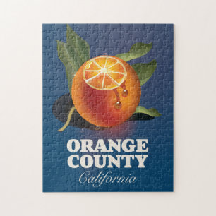 Puzzle Affiche de voyage du comté d'Orange Californie. 