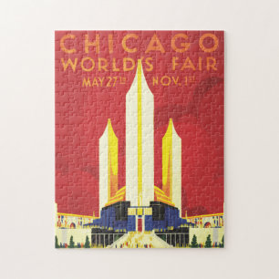 Puzzle Affiche de voyage du logo américain