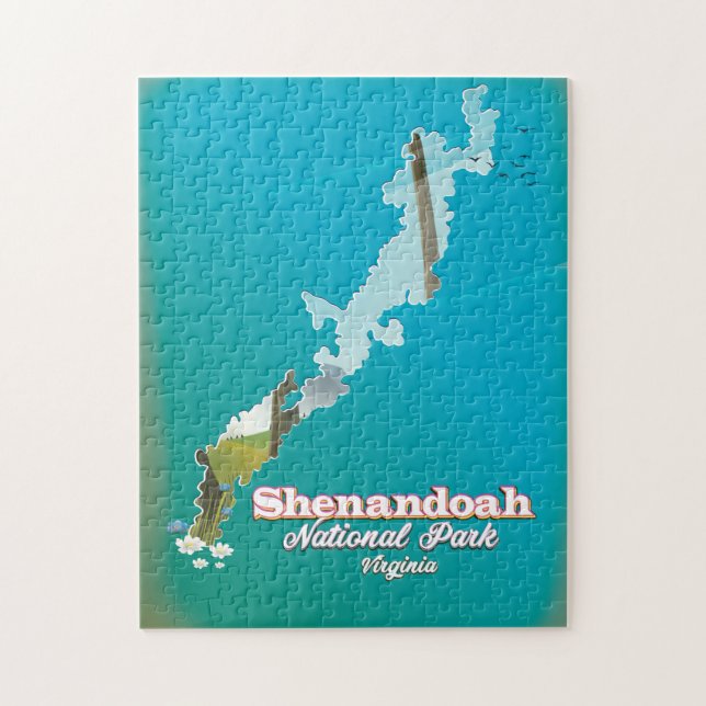 Puzzle Affiche de voyage du parc national de Shenandoah. (Vertical)