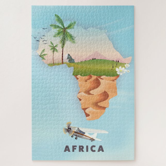 Puzzle Affiche de voyage en Afrique (Vertical)