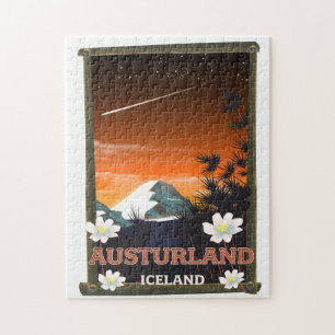 Puzzle Affiche de voyage en Austurland Islande