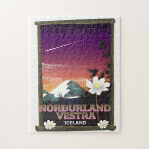 Puzzle Affiche de voyage en Norðurland vestra Islande