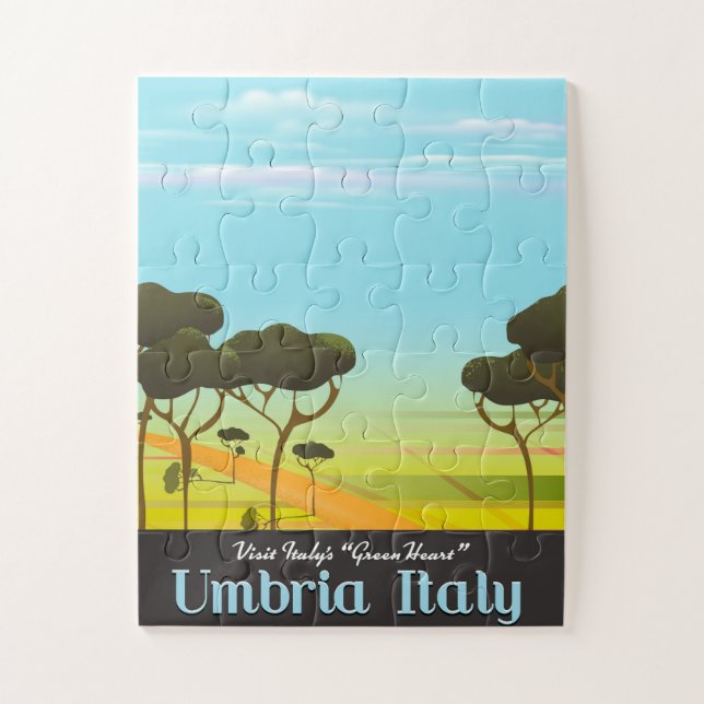 Puzzle Affiche de voyage en Ombrie Italie (Vertical)