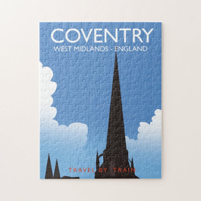 Puzzle Affiche de voyage en train Coventry Midlands de l' (Vertical)