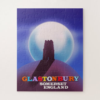 Puzzle Affiche de voyage Glastonbury Tor Somerset