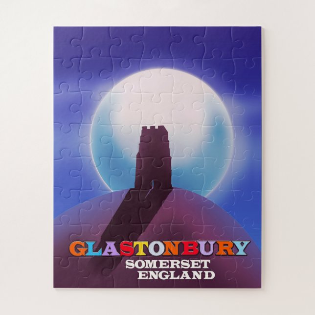 Puzzle Affiche de voyage Glastonbury Tor Somerset (Vertical)