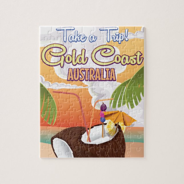 Puzzle Affiche de voyage Gold Coast, Australie (Vertical)