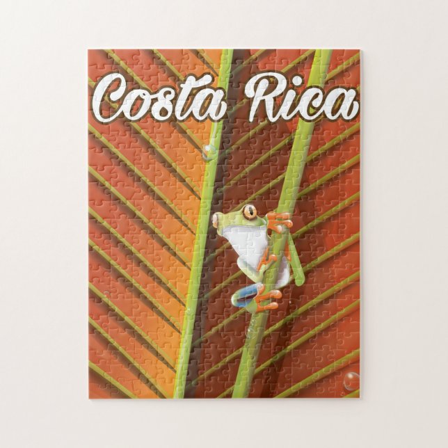 Puzzle Affiche de voyage grenouille empoisonnée du Costa  (Vertical)