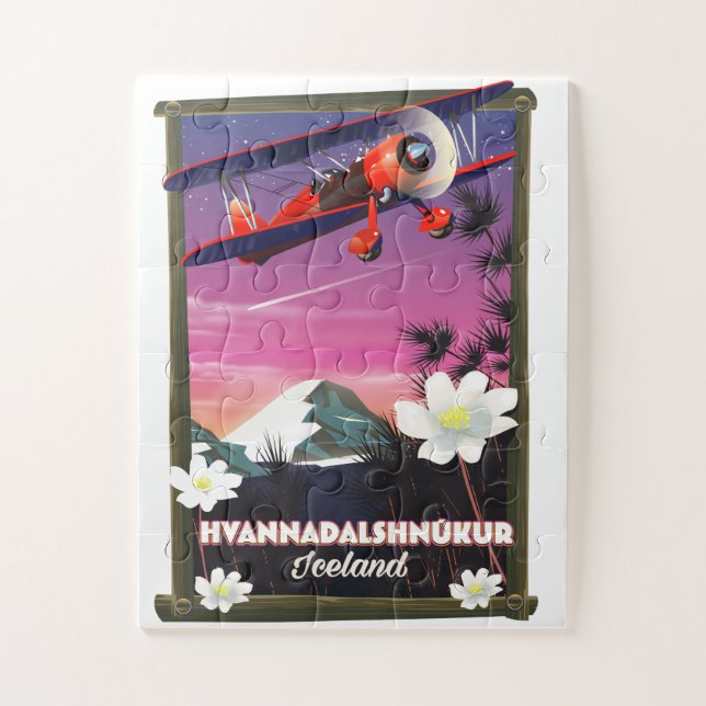 Puzzle Affiche de voyage Hvannadalshnkur Islande. (Vertical)