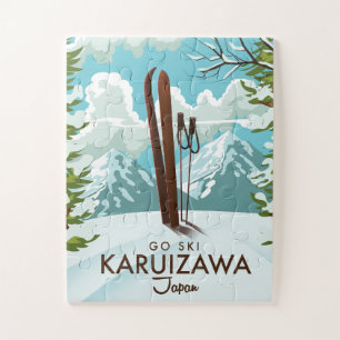 Puzzle Affiche de voyage Karuizawa Japon ski