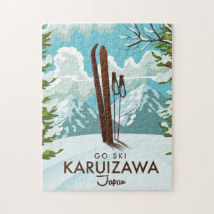 Puzzle Affiche de voyage Karuizawa Japon ski