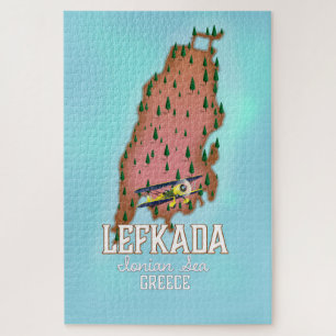 Puzzle affiche de voyage Lefkada Greece.