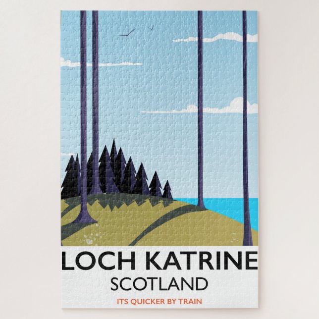 Puzzle Affiche de voyage Loch katrine ecosse (Vertical)