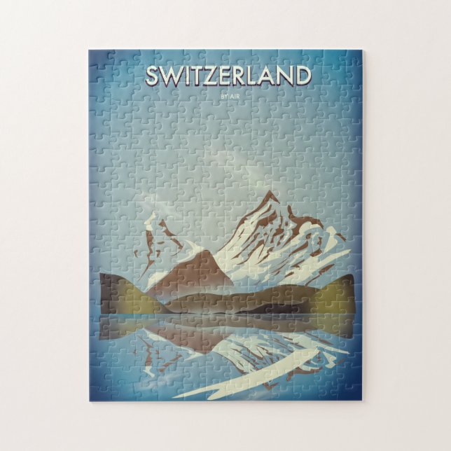 Puzzle Affiche de voyage Montagnes Suisse (Vertical)