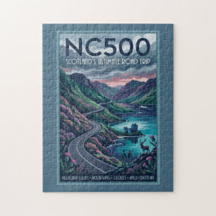 Puzzle Affiche de voyage NC500, le road trip ultime en Éc