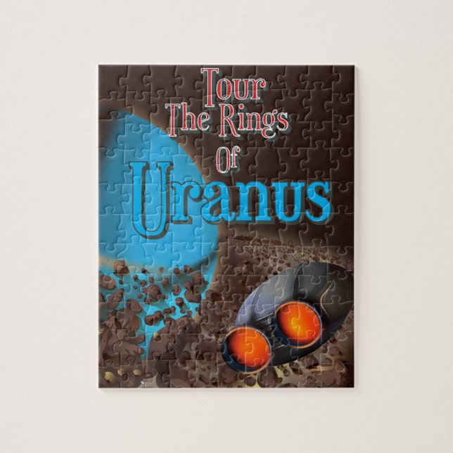 Puzzle Affiche de voyage pour les anneaux d'Uranus (Vertical)