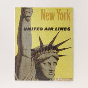 Puzzle Affiche De Voyage Pour New York, United Air Lines