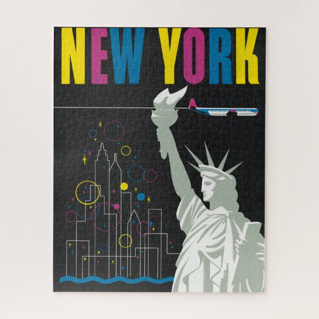 Puzzle Affiche De Voyage Pour Vol Northwest Airlines (Vertical)