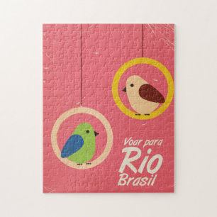 Puzzle Affiche de voyage pour voler à Rio, Brésil.