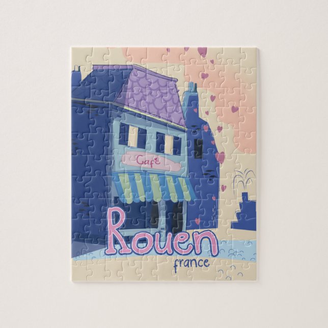Puzzle Affiche de voyage Rouen France. (Vertical)