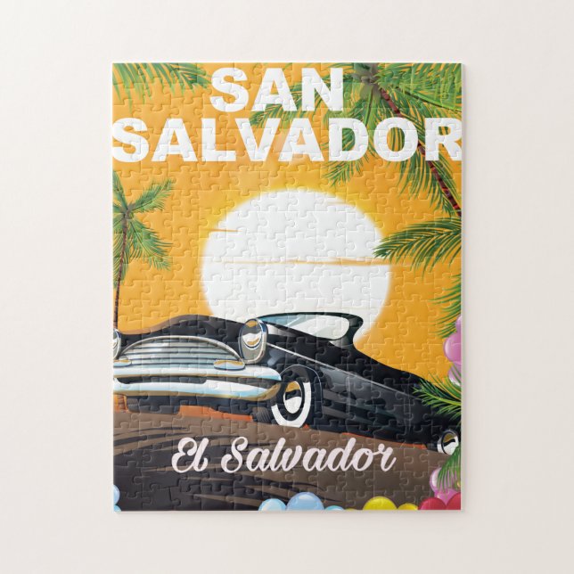 Puzzle Affiche de voyage San Salvador Vintage (Vertical)